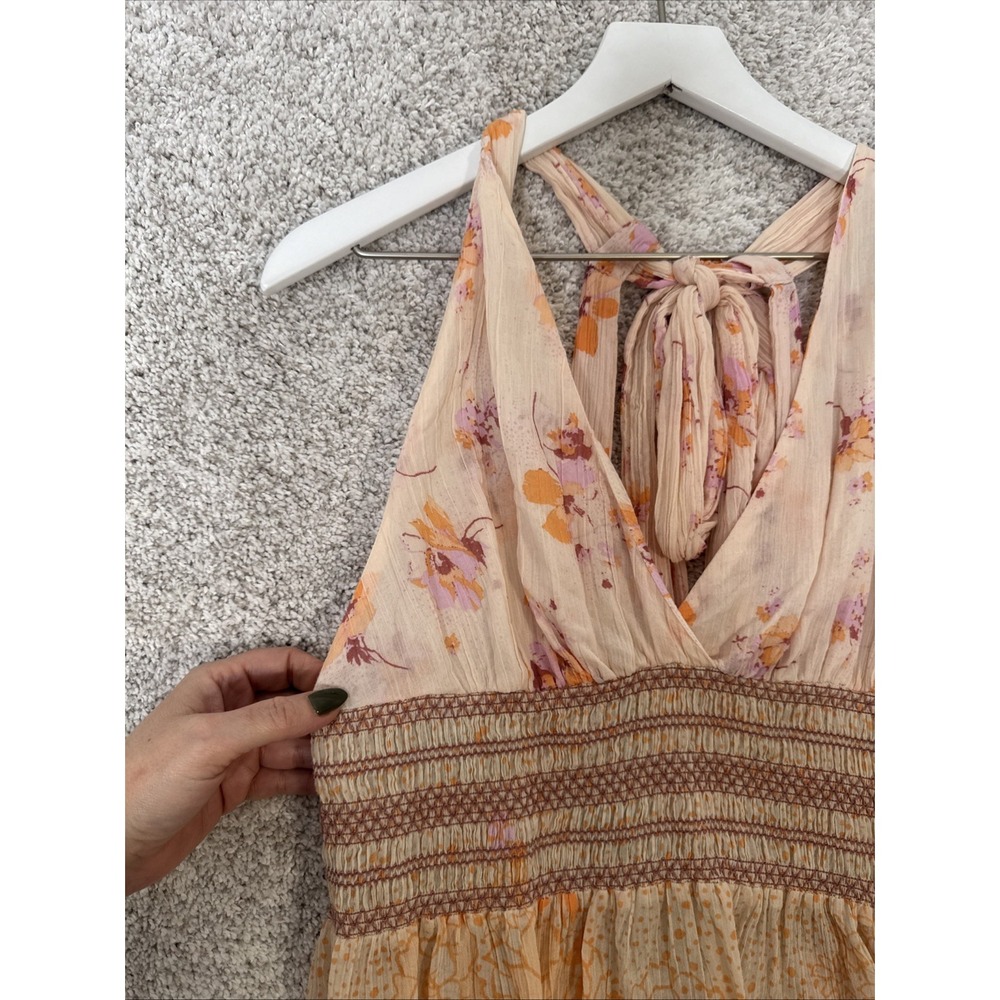 Free People Brinkley Top With Shirring In Boho Floral. Size XL - Picture 2 of 10